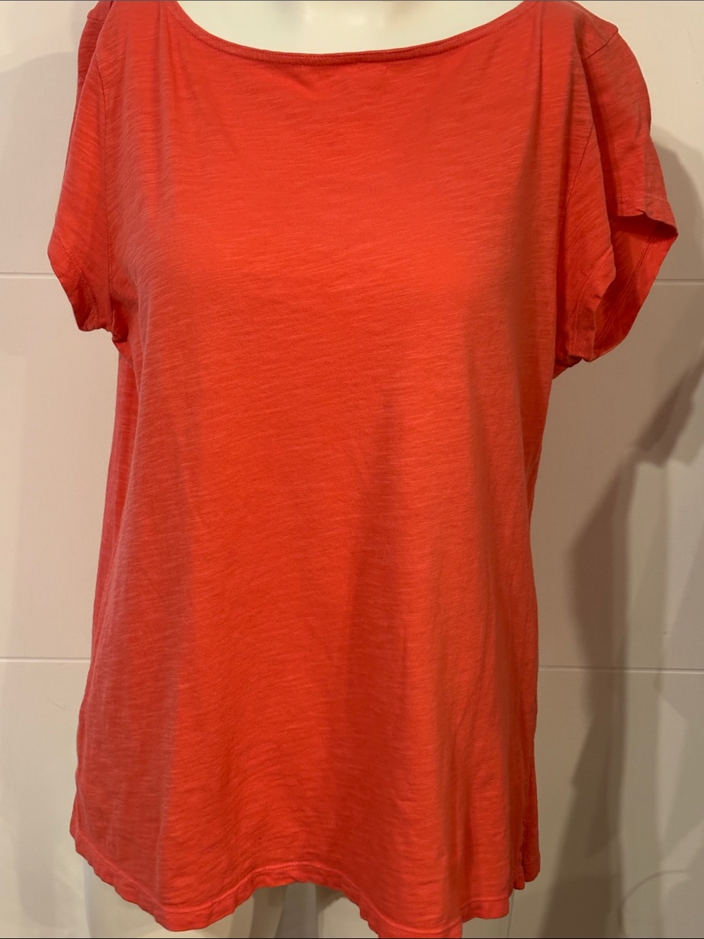 Eileen Fisher Women's sleeveless top, pretty in PEACH, organic cotton, Med